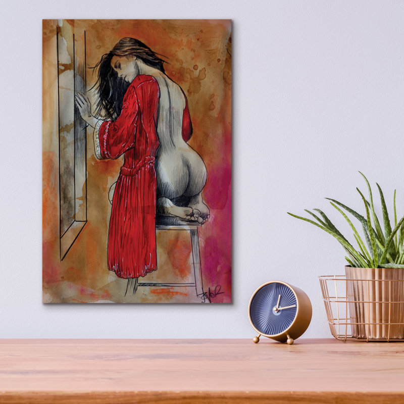 Art mural en verre «The Window» par Loui Jover, H 16 po x l 12 po x P 0,13 po