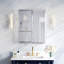 Armoire à pharmacie encastrée ou en saillie en aluminium (61 cm x 76 cm) avec miroir biseauté et tablette ouverte-90099448-90099452
