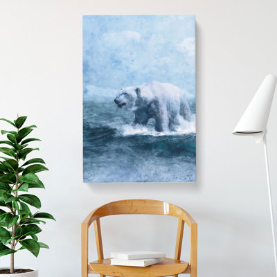 A Polar Bear - Wrapped Canvas