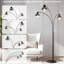 Lampe sur pied à branches arquée 3 lumières 72,8 po à DEL avec têtes pivotantes réglables-105972581-105972587