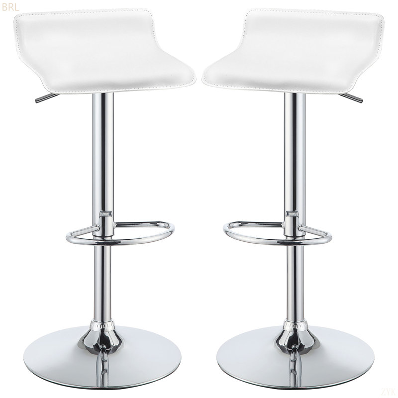 Tabouret de bar ajustable blanc (ensemble de 2)