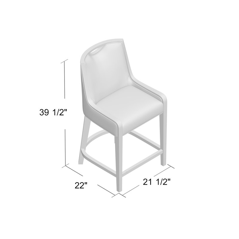 Anthony 26.5" Counter Stool, 9953 Mink 100% Polyester, Hazelnut