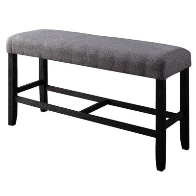 1Pc Counter Height Bench Wood Upholstered Padded Seat Apron Kitchen Dining Furniture Footrest Support