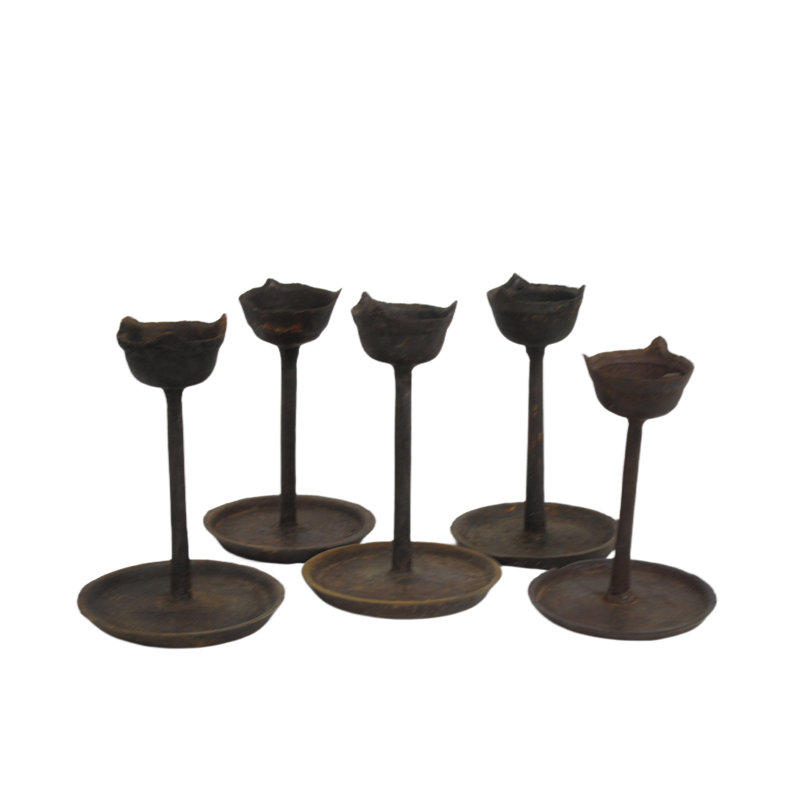 7'' H Iron Cast Tabletop Candlestick