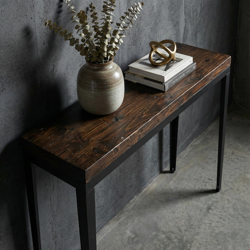 Console Omaha, bois massif et métal 47,5 po