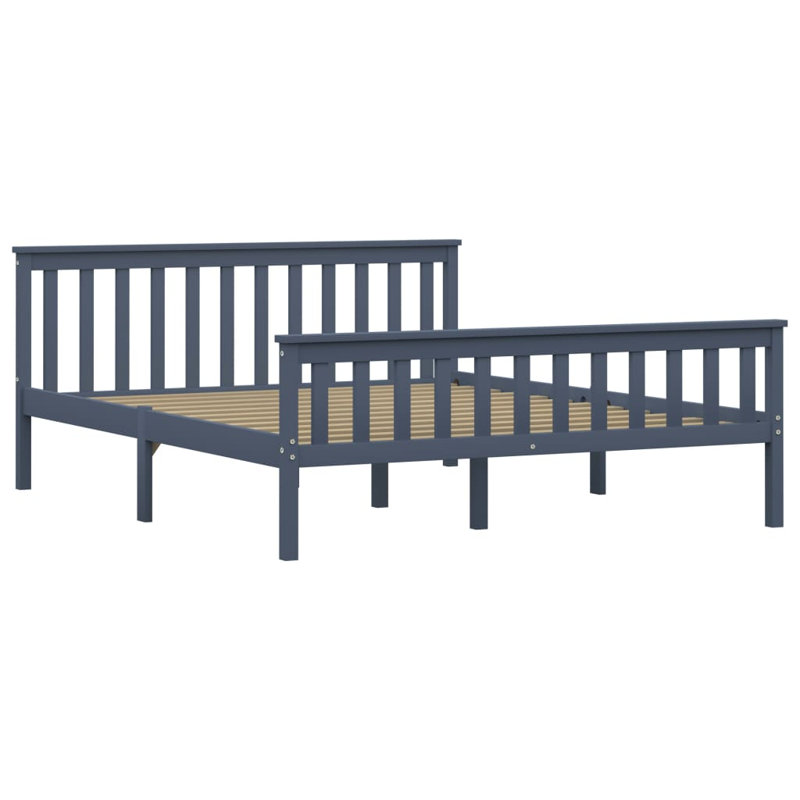 Whitworth Solid Wood Bed, grey, European Kingsize (160 x 200cm)