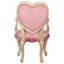Chaise avec accoudoirs en tissu d'ameublement de style victorien Swisseeart