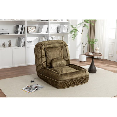 Human Pet Bed With Thick Foam Cushions, 360-degree Velvet Pillows & Adjustable Massage,