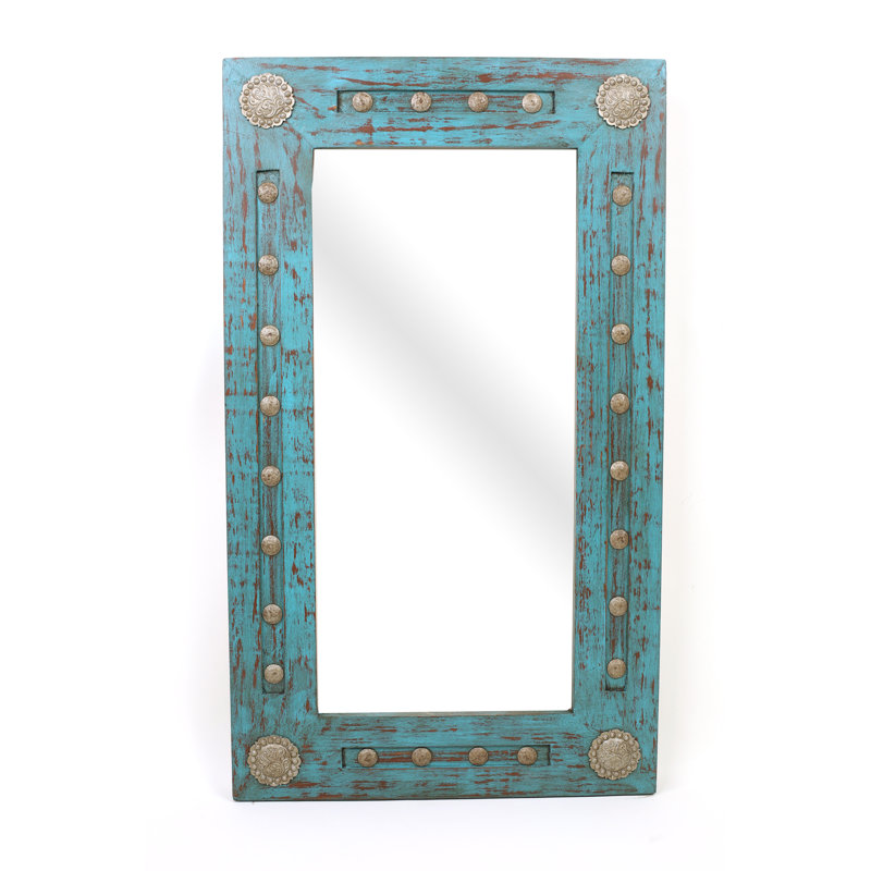Crain Solid Wood Rectangle Wall Mirror, 48" H x 28" W