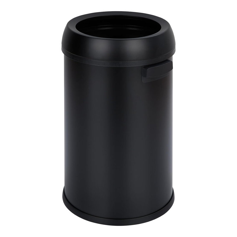 Poubelle de 17 gallons / 65 litres, poubelle pivotante en acier inoxydable à l'épreuve des empreintes digitales, poubelle ronde commerciale robuste avec couvercle pivotant pour restaurant, maison, bureau