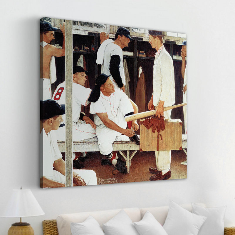 The Rookie by Norman Rockwell - Wrapped Canvas Painting, 46 cm H x 46 cm W x 4 cm D