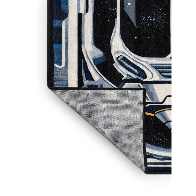 Tapis gris lavable à la machine, Rectangle 5 pi x 7 pi