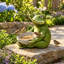 Statue de grenouille tenant un bol