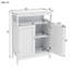 Bathroom Standing Cabinet - White, Double Shutter Doors, Strong , Painted, Copious Storage, Simple Assembly Process Painting, Abundant To Assemble