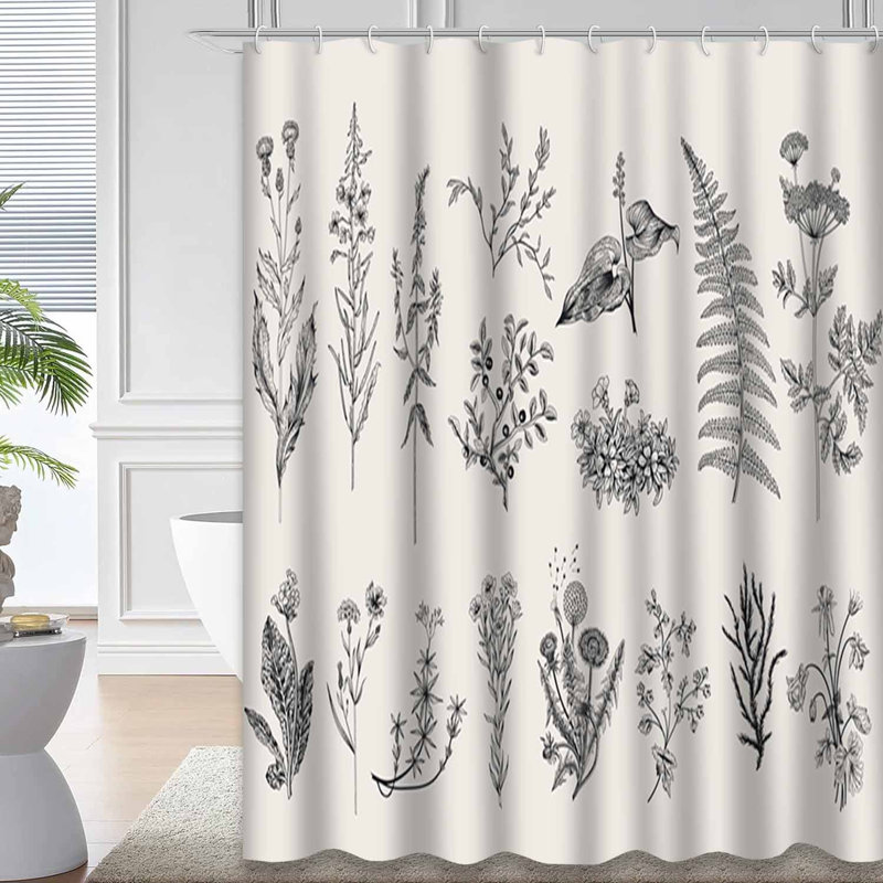 Rideau de douche Herbs Wild Flowers, L 72 po x l 72 po