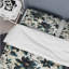 Ensemble de housse de couette damassé bleu et blanc Euphony-581662836