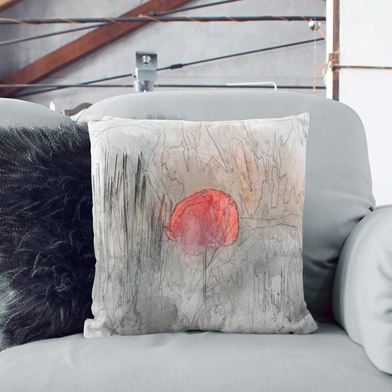 Square Throw Cushion, 40cm H x 40cm W x 15cm D