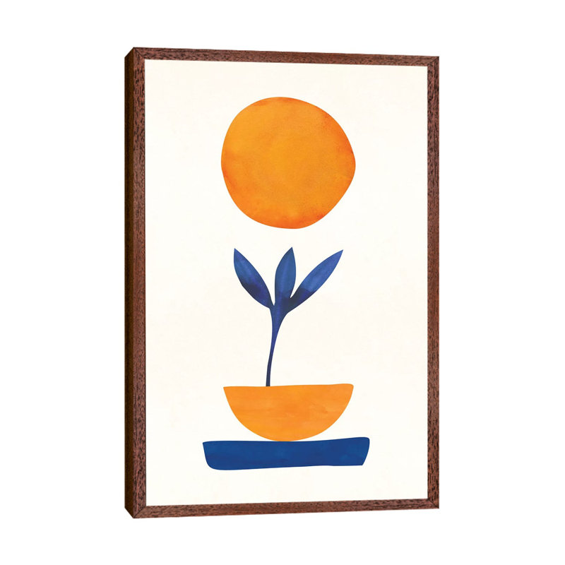 The Little One - Print on Canvas, 101.6cm H x 66.04cm W x 3.81cm D, Classic Brown Wood Floater Framed