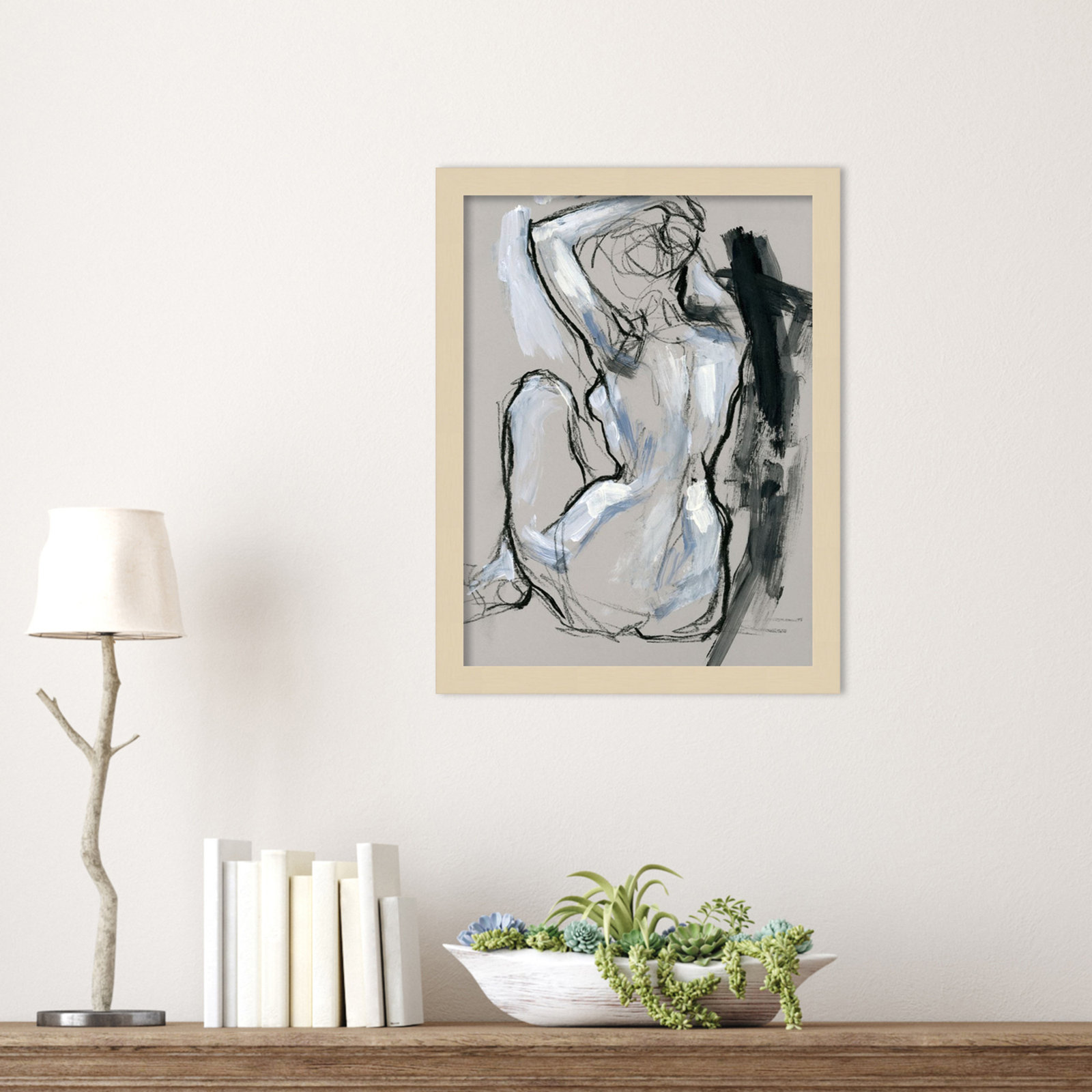 Onyx Gestures I Print, Brown, 17" H x 13" W
