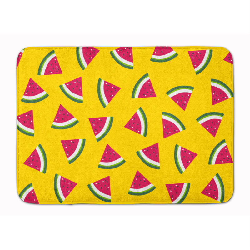 Memory Foam Non-Slip Bath Rug, Yellow