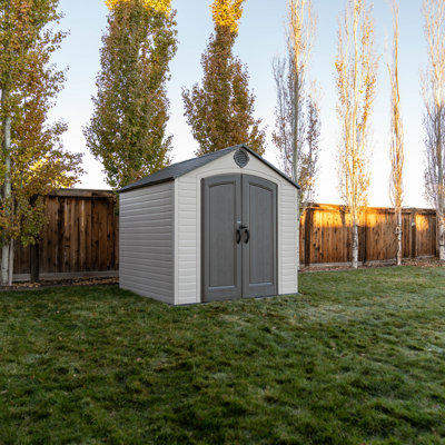 High-Density Polyethylene Outdoor Storage Shed with Steel-Reinforced Construction
