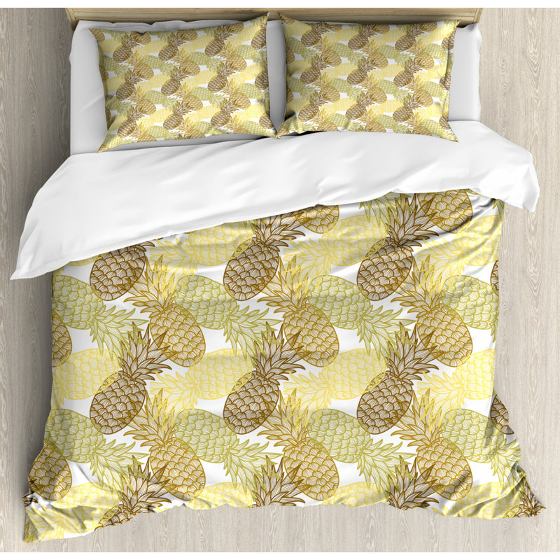 Coastal Polyester Duvet Cover, Queen Duvet Cover + 2 Shams