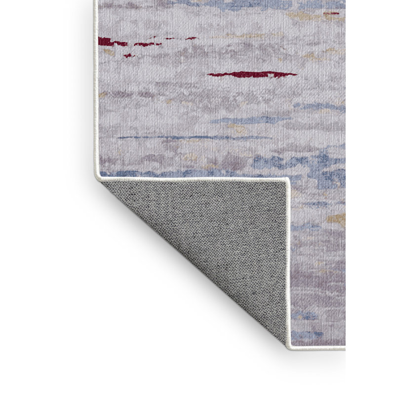 Machine Washable White Area Rug, Square 4'