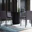 Table de salle à manger en placage noir et chêne - L 47,2 po x l 29,5 po, base fabriquée à la main pour le café, finition ronde, 47,2 po x 47,2 po x 29,5 po, utilisation