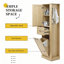 Grande armoire de rangement moderne avec compartiment inclinable, tablettes réglables, capacité de charge de 80 lb, charnières à fermeture en douceur et poignées en alliage d'aluminium pour la cuisine de la salle de lavage