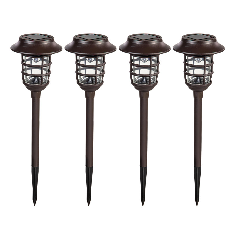 Bronze Solar Pathway Light Set of 4, Bronze