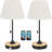 Naomy Wood USB Table Lamp
