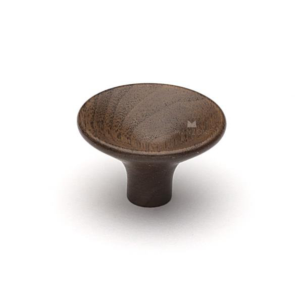 1.5" Diameter Round Knob, Walnut