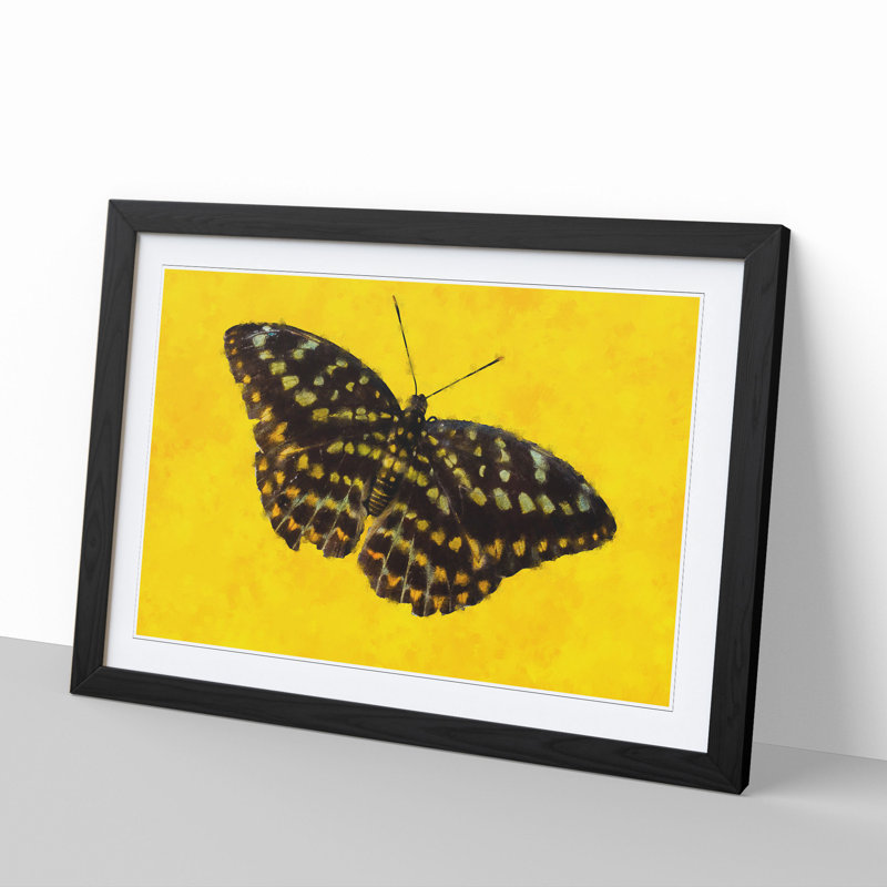 Butterfly Vol.4 - Picture Frame Painting, 27cm H x 36cm W x 2cm D, Black Framed