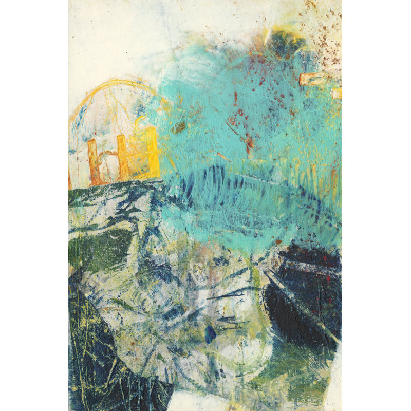 «Under jacente IV» par Sue Jachimiec - peinture sur toile tendue, H 36 po x l 24 po x P 1,25 po