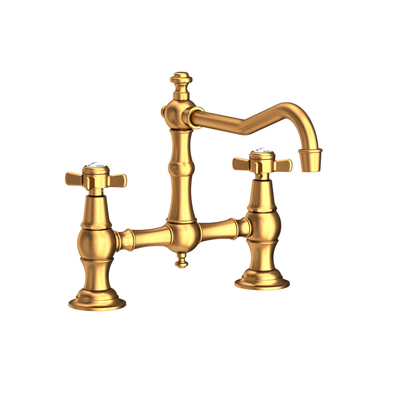 Fairfield Kitchen Bridge Faucet, Satin Gold