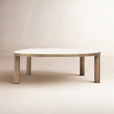 Tillie 35" Genuine Marble Coffee Table