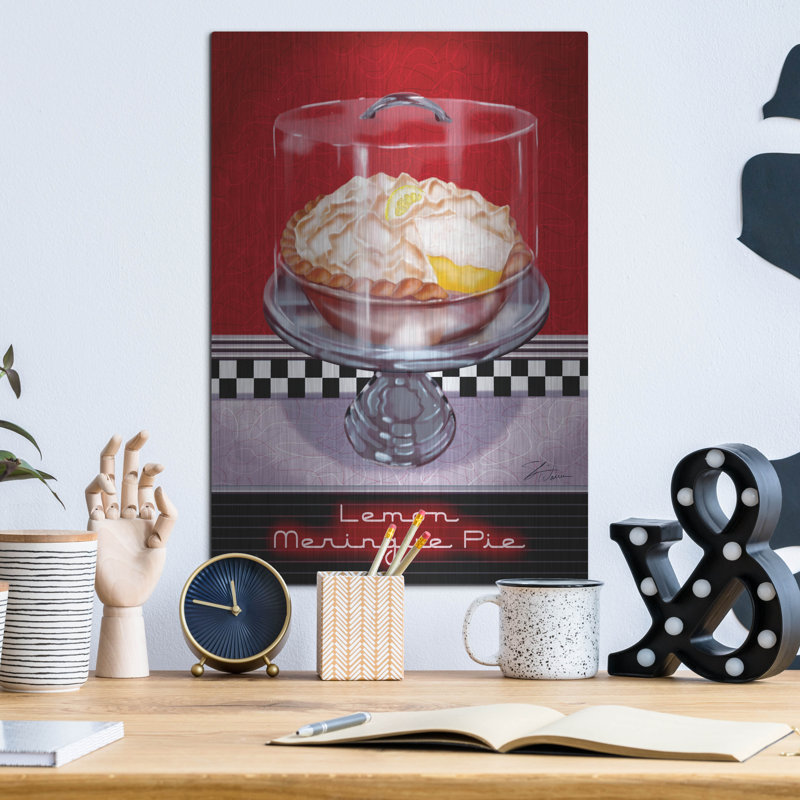 Art mural en métal Winston Porter «Lemon Meringue Pie» par Shari Warren, H 16 po x l 12 po