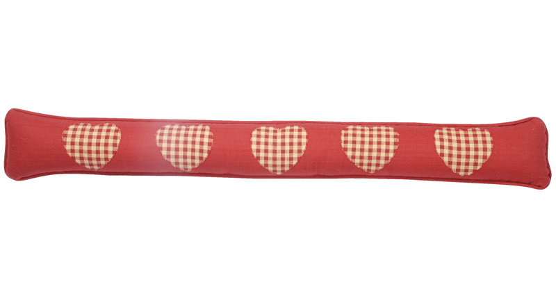 Johnnie Fabric Draught Excluder, Red/Tea