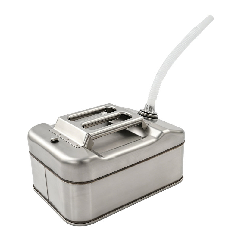 Bidon de 2,64 gallons en acier inoxydable 304, réservoir d'eau et d'huile portable avec bec