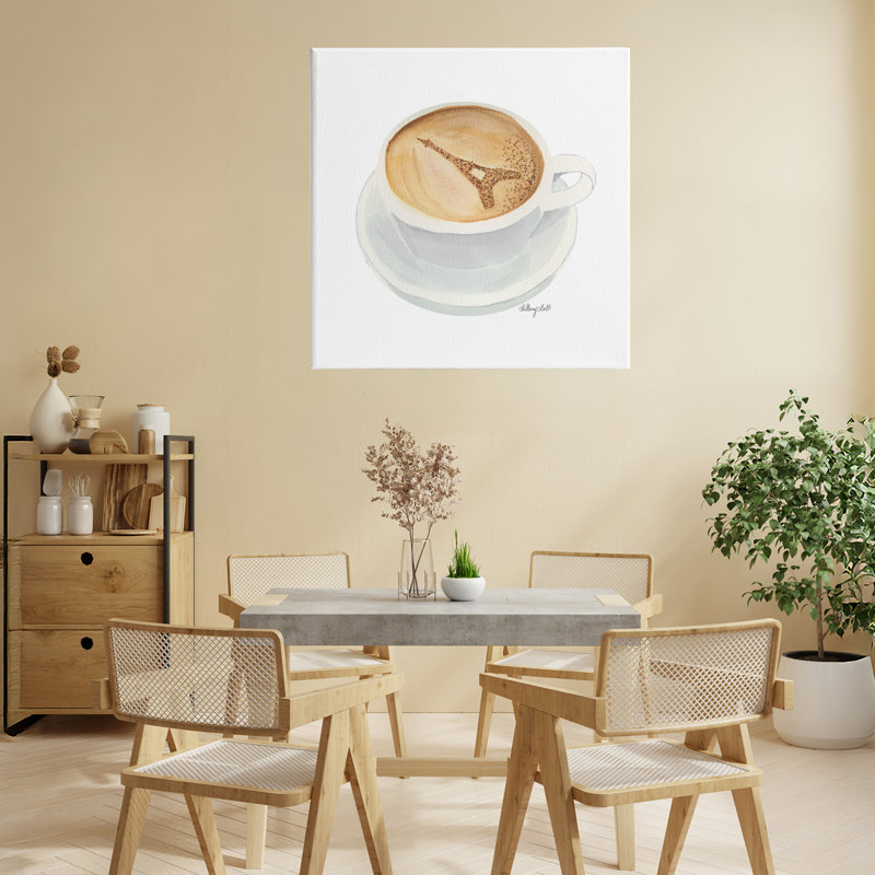 Toile latte Tour Eiffel, design par Hillary Holt, H 30 po x l 30 po