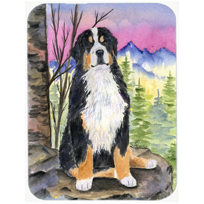 Planche à découper en verre rectangulaire à pied pour chien east urban home