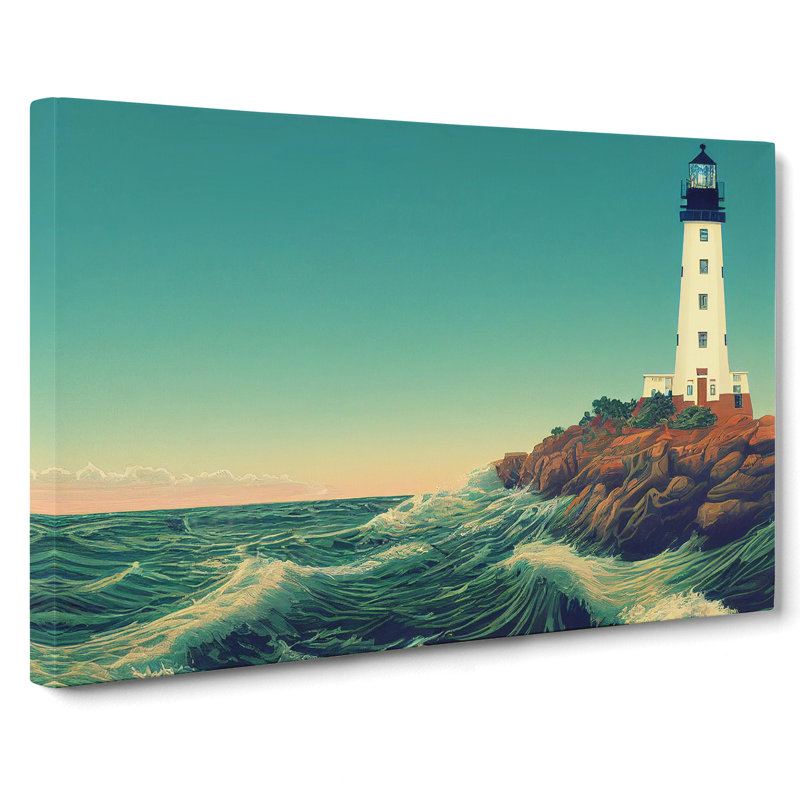Lighthouse Seascape Vol.1 - Wrapped Canvas Print, 50cm H x 76cm W x 3cm D