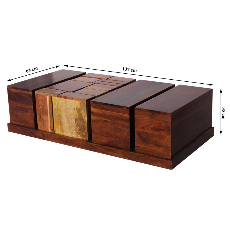 Table basse en bois massif