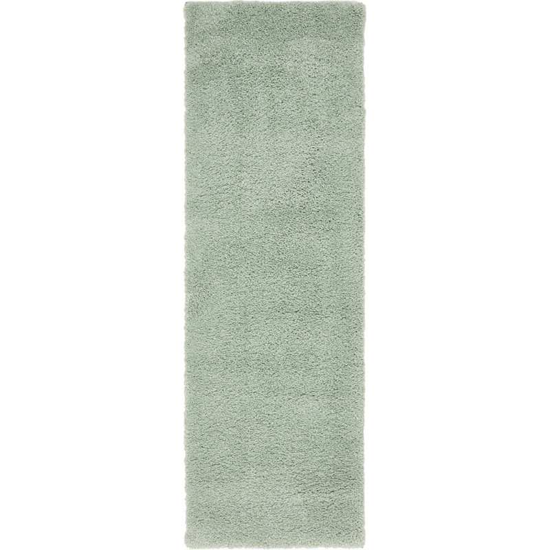 Tapis bleu clair Zuniga, Tapis de couloir 2 pi 2 po x 6 pi 9 po