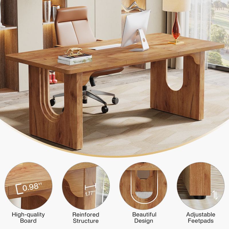 Joonyoung 70'' Executive Desk - Modern Design