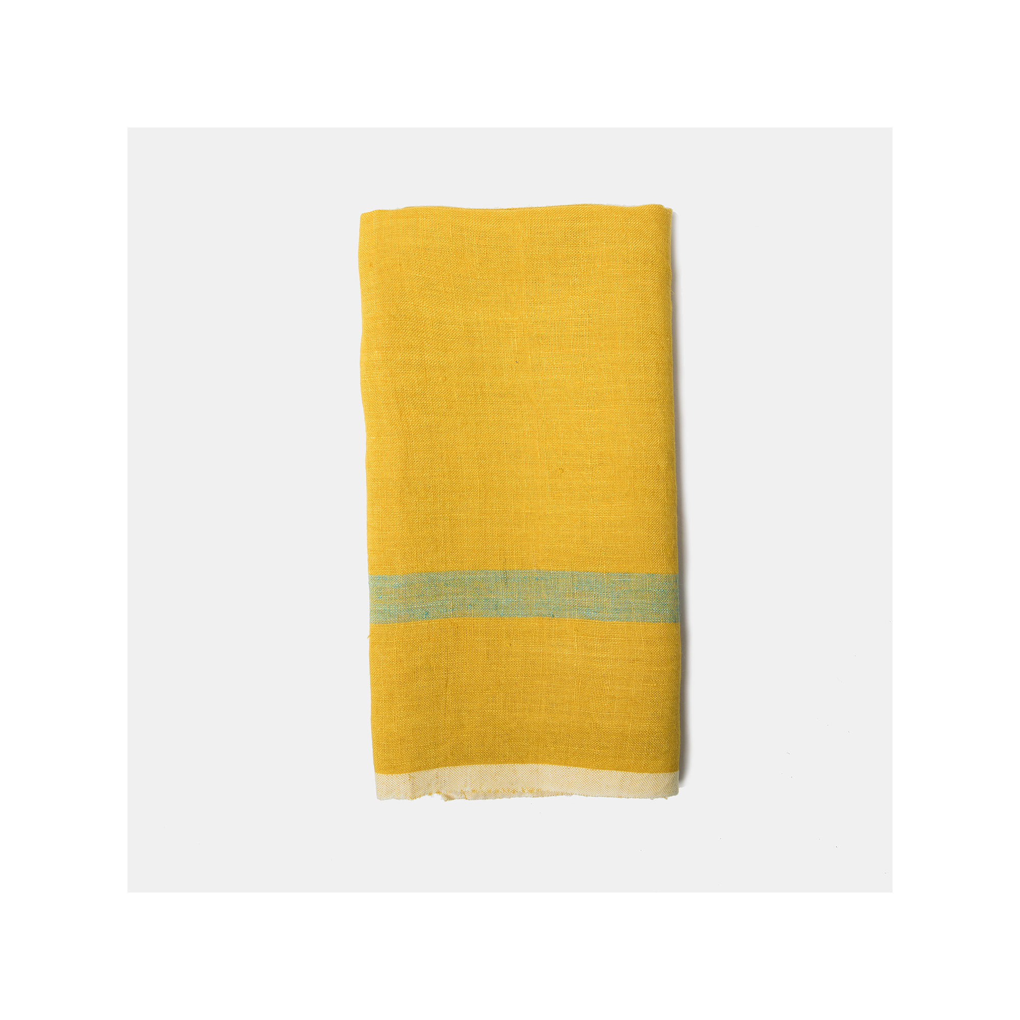 Stripe Tea Towel Kitchen Towel, Lime/Aqua
