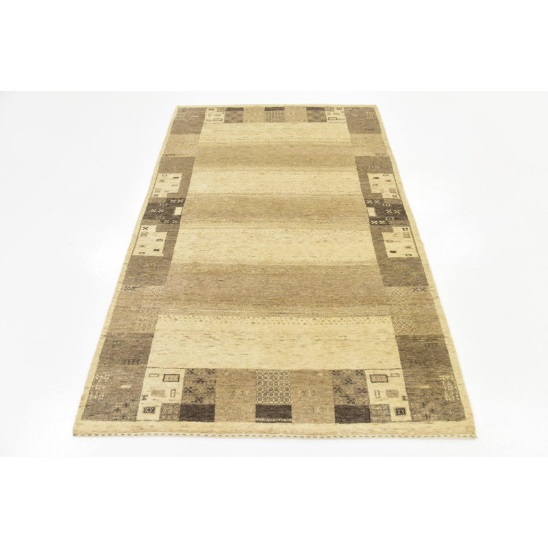 Didcot One-of-a-Kind 3'10" X 6' New Age Wool Area Rug in Cream