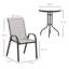 Outsunny 3 Pieces Garden Dining Set 2 Seater Garden Furniture Light Grey