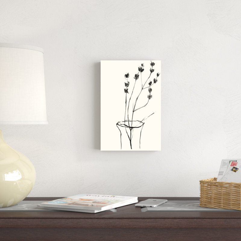 Croquis de la fleur naïve III, H 12 po x l 8 po