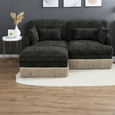 Canapés profonds en chenille de style léopard modulaire moderne pour le salon